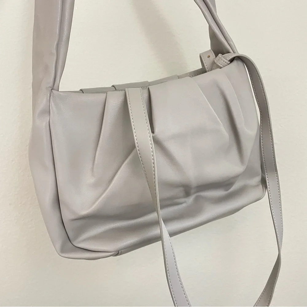 Banana Republic Gray Soft‎ Tie Strap Shoulder Bag